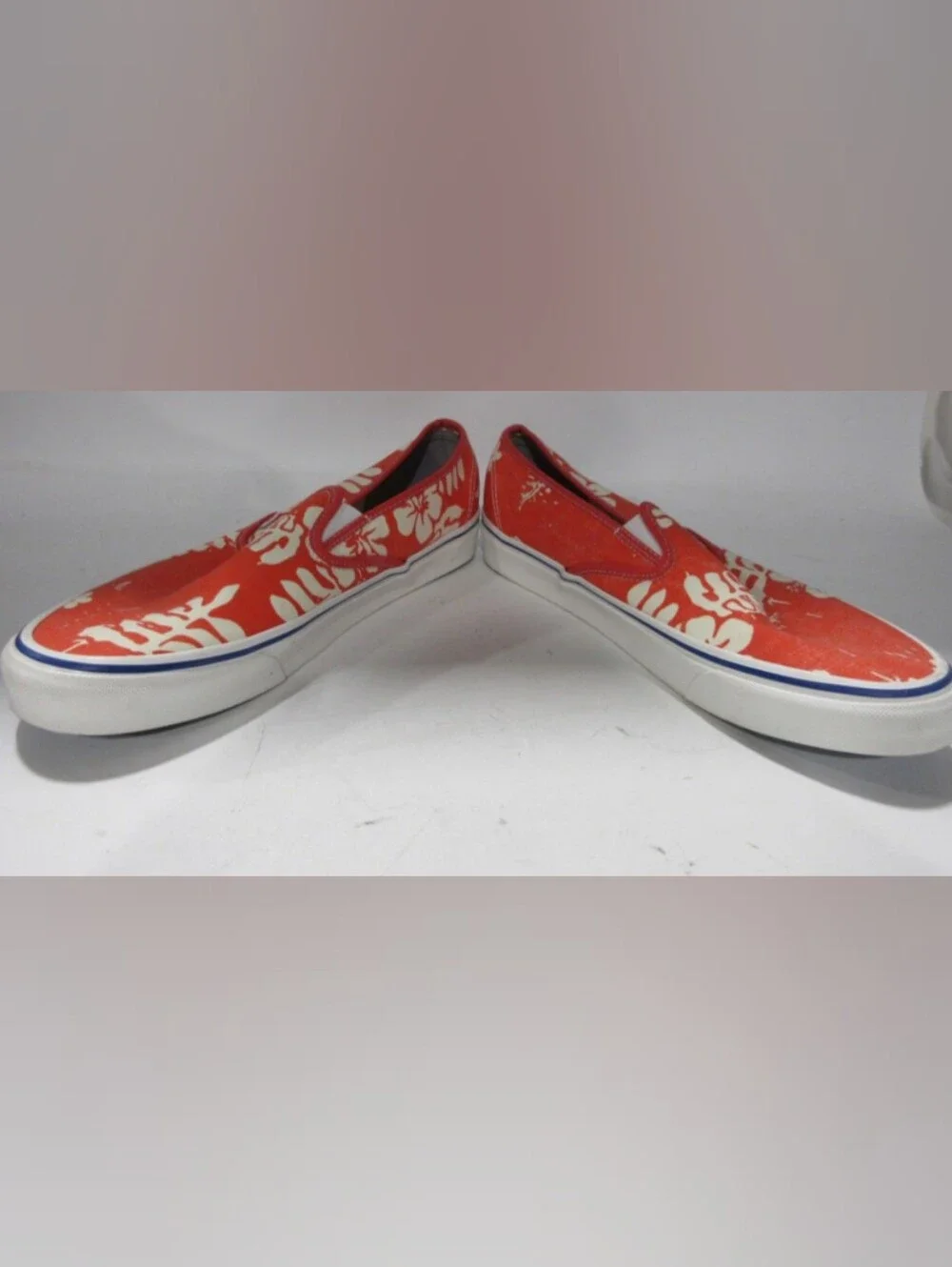 Vans-Slip-On 48 Deck DX 'OG Floral Orange'  Slip-On Sneakers Men's Size 12